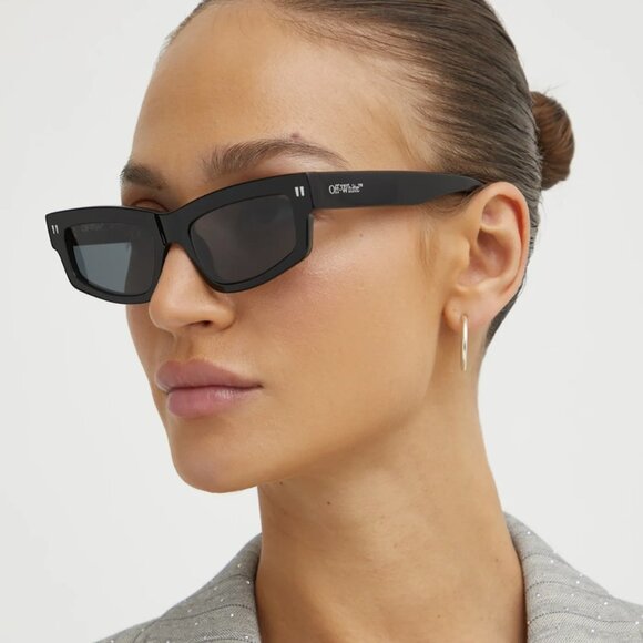 🕶️New Off-White OERI135 MIRAMAR 1007 Sunglasses - Black Frame, Grey Lenses - Picture 1 of 10